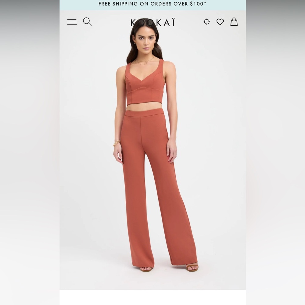 Kookai Terracotta Two-Piece Ensemble